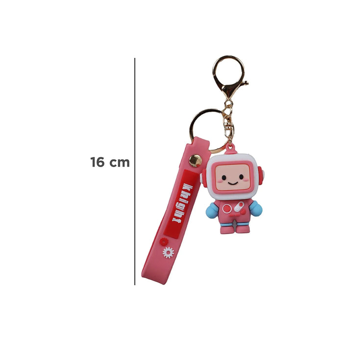 Wonderland Small robot [Pink]Kechains, Cartoon Style Keychain & Bag Charms Fun & Functional Accessories for Bags and Keys