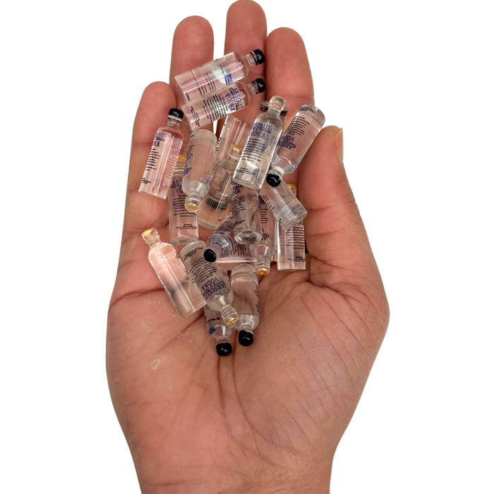 Wonderland 20-Piece Miniature Bottle Set – 1:12 Scale Tiny Liquor Bottles for Dollhouses, Bar Display, and DIY Resin Crafts