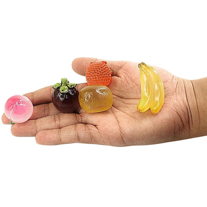 Wonderland Fruit miniature  Set for dollhouse |Fake Mini Fruits and Vegetables Resin Fruit Model | Realistic Fruit Kitchen Food Simulation Vegetable for DIY Crafts Mini House Decoration