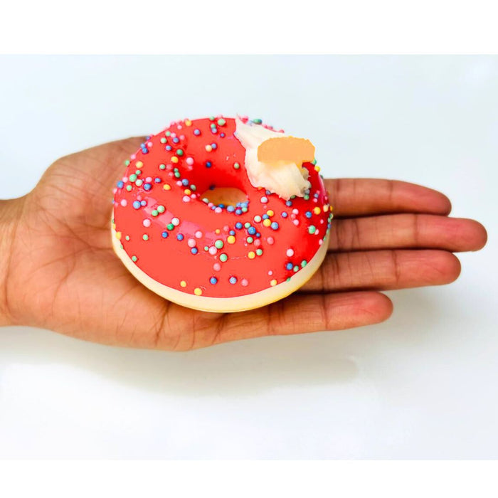 Wonderland Set of 7 Colorful Artificial Glazed Donuts with Sprinkles | Realistic Display Props| Fake Food Donuts for Décor, Bakery Display