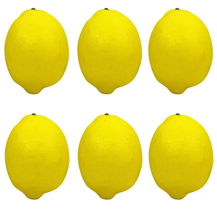 Wonderland set of 6-  6 Pieces of Artificial Yellow Lemons| Real looking Artificial  Fruit for Home, Kitchen, Party Decoration, and Photography Props. Artificial Fruits, Plants, and Flowers.