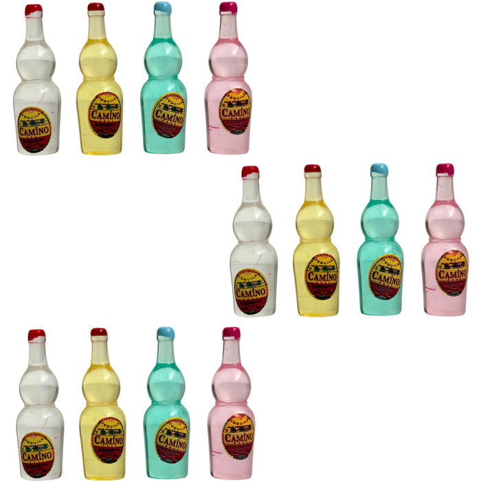 Wonderland 20-Piece Mixed Miniature  Beverage Bottle Set – Colorful Resin Drink Charms for Dollhouses, DIY Crafts, and Jewelry Making
