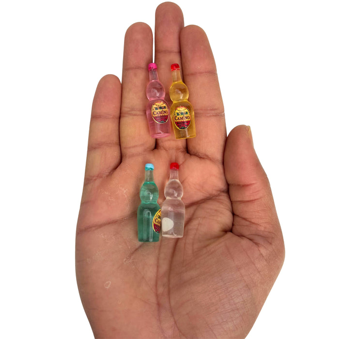 Wonderland 20-Piece Mixed Miniature  Beverage Bottle Set – Colorful Resin Drink Charms for Dollhouses, DIY Crafts, and Jewelry Making