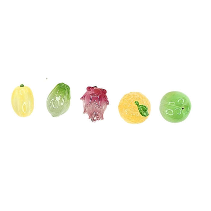 Wonderland Fruit & Vegetable  Miniature set |  Crystal Glass Miniature Fruit Figurine| Colorful Art Glass Sculptures for HomeDecor | Elegant Paperweight & Collectible Gift