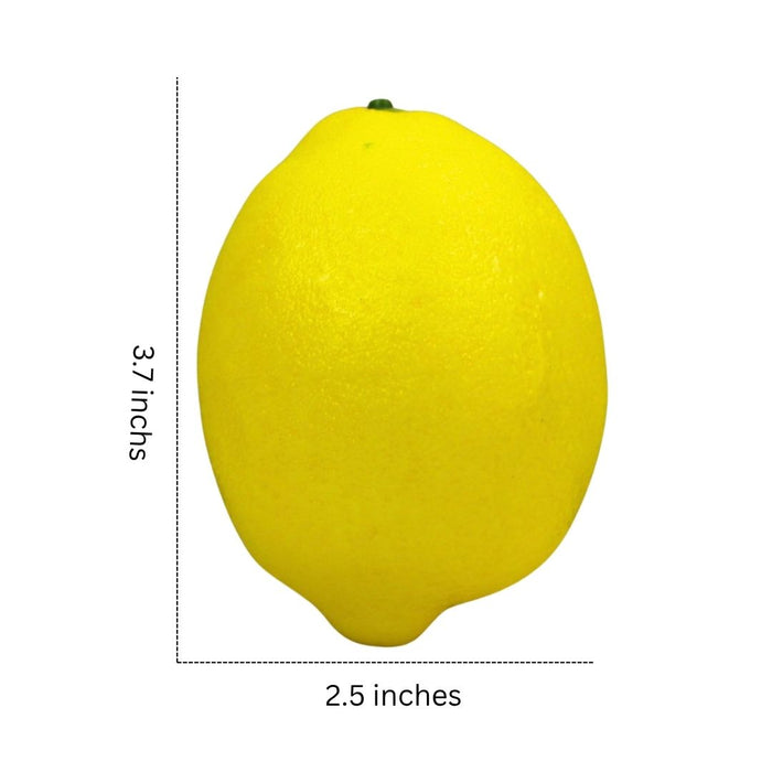 Wonderland set of 6-  6 Pieces of Artificial Yellow Lemons| Real looking Artificial  Fruit for Home, Kitchen, Party Decoration, and Photography Props. Artificial Fruits, Plants, and Flowers.