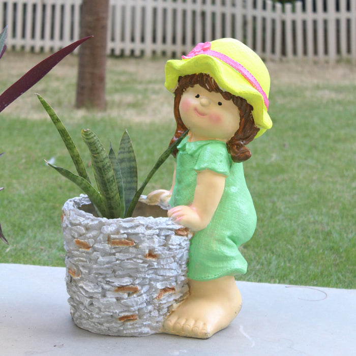 Wonderland  Girl planter