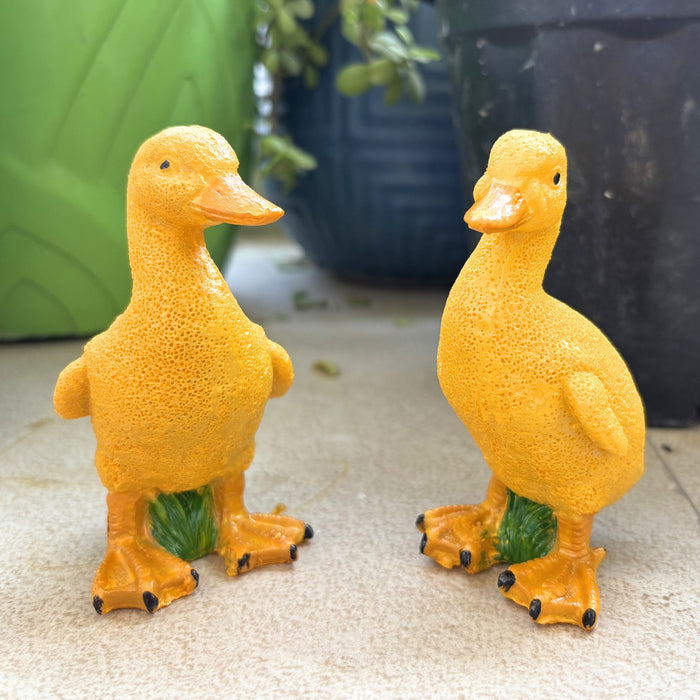 Wonderland Sunny Yellow Duckling Figurines (Set of 2)