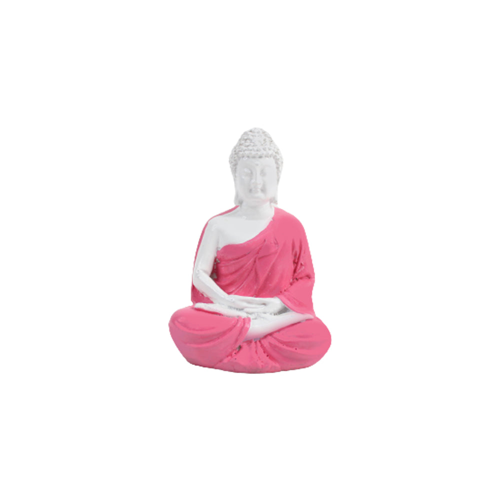 5 inch  Resin Pink Samadhi Buddha