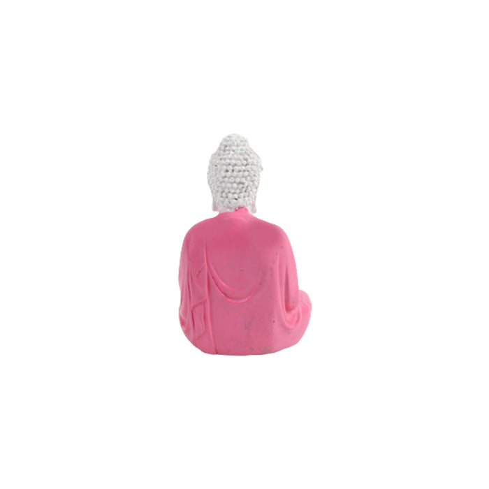 Wonderland 5 inch  Resin Pink Samadhi Buddha