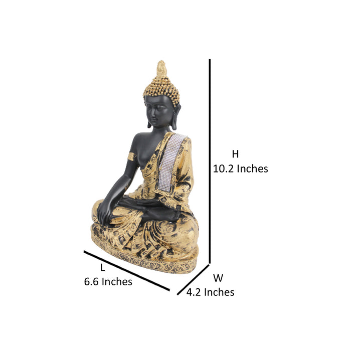 Wonderland Golden Buddha 11 INCHES Statue