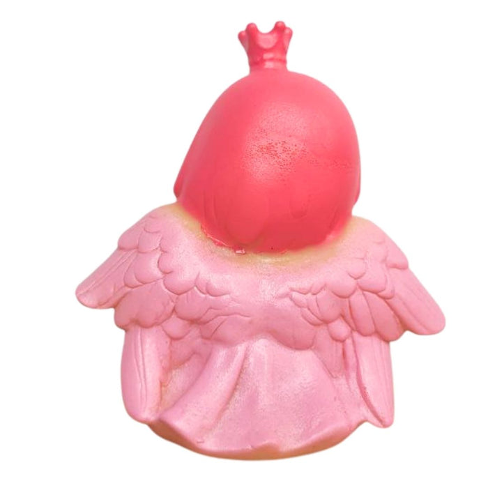 Wonderland Pink Angel Princess Cake Topper, Mini Fairy Figurine Decoration for Birthday Baby Shower Wedding Party Supplies, Cute Miniature Resin Ornament