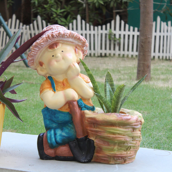 Wonderland Farm boy planter (yellow)