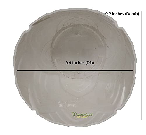 Set of 6 : White Lotus 10" PP/ PVC / High Quality Plastic Planter Pots for Home and Garden