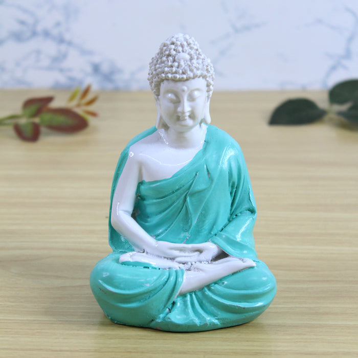 Wonderland 5 inch Resin Blue Samadhi Buddha