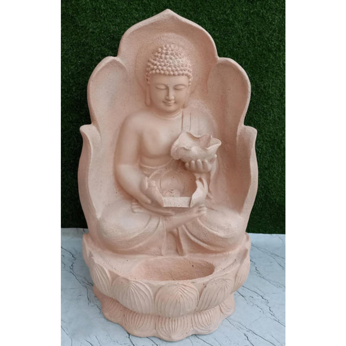 Wonderland Leaf Buddha Antique Pink Fiber Glass Indoor Fountain