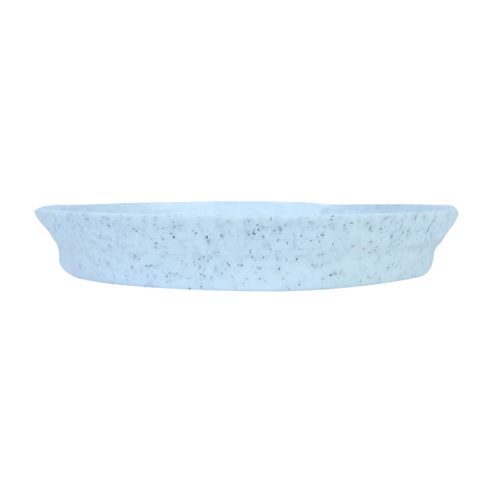 Wonderland (Pack of 6, 8 inch Plant Saucer,Durable Plant Tray (Marble White)