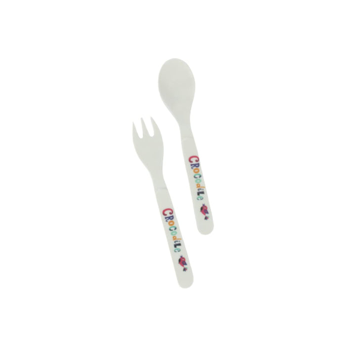 Bamboo Fibre (Set of 5) Bowl, Spoon, Fork, Glass, Plate Design 4