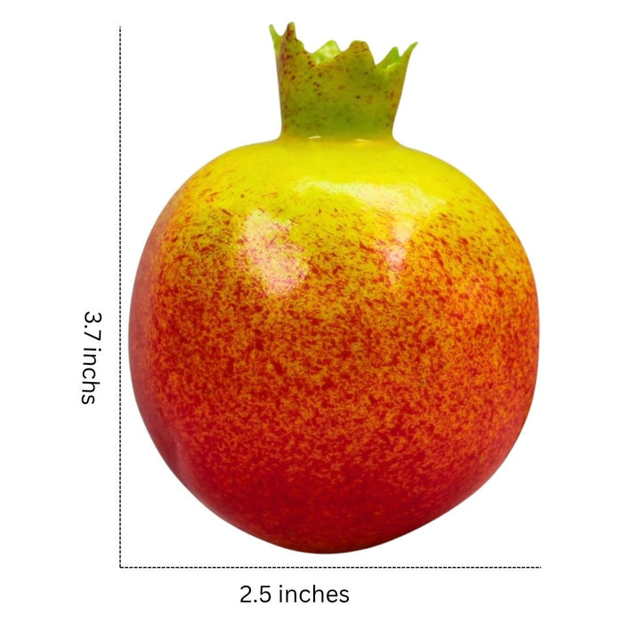 Wonderland set of 6- 6 PCS Artificial Pomegranate,| Realistic Fake Pomegranate for Decorative Use| Plastic Real Looking Artificial  Fruits for Autumn Home Kitchen Party Decoration