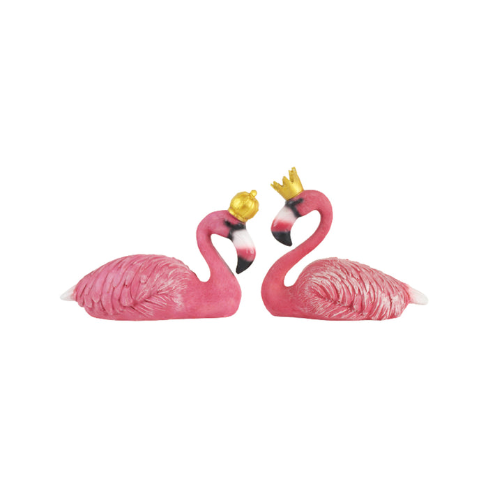 Wonderland Resin Flamingo Couple for home and garden decor (Pink)