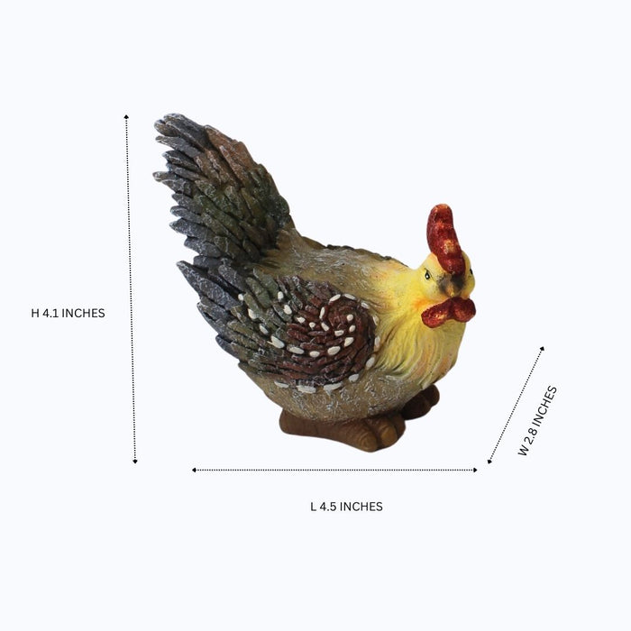 Wonderland 2 pieces Hens Roosters Figurines Terrarium Bonsai Garden Decor Rooster | Statues & Lawn Ornaments | Garden Decor | Yard, Garden & Outdoor Living