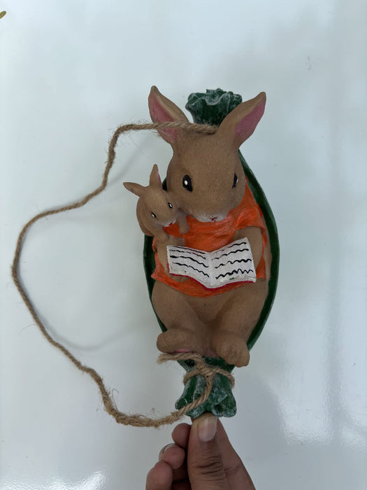 Wonderland Cute Animal  Figurine on swing- Garden Décor | Resin Figurine for Garden & Home Décor