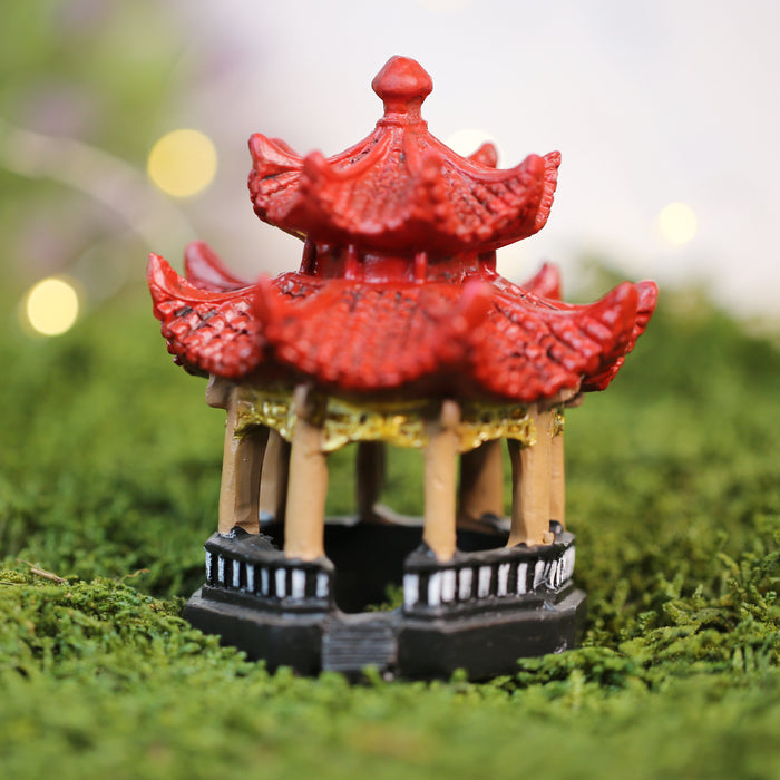Wonderland Miniature Red Big Gazebo|Garden Miniatures| Garden tray garden figurine