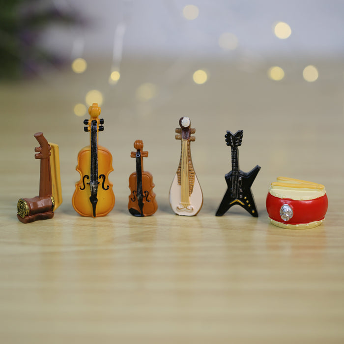 Wonderland Miniature Musical Instruments (set of 6)|Garden Miniatures| Garden tray garden figurine