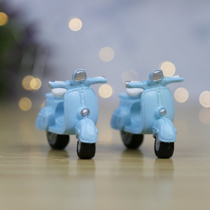 Miniature Blue Scooter (set of 6) Garden Miniatures| Garden tray garden figurine