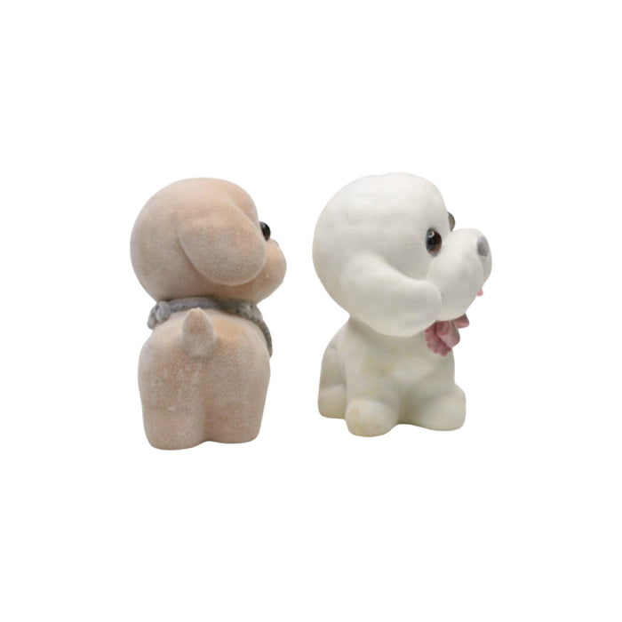 Wonderland imported resin set of 2 brown and resin dog