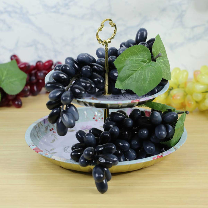 IWonderland imported Real looking artifical Black Grapes (Set of 2)