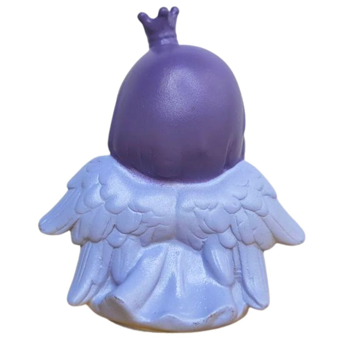 Wonderland Angel Princess Cake Topper - Purple Hair Crown Figurine | Baby Shower, First Birthday, Wedding, Christening Decoration