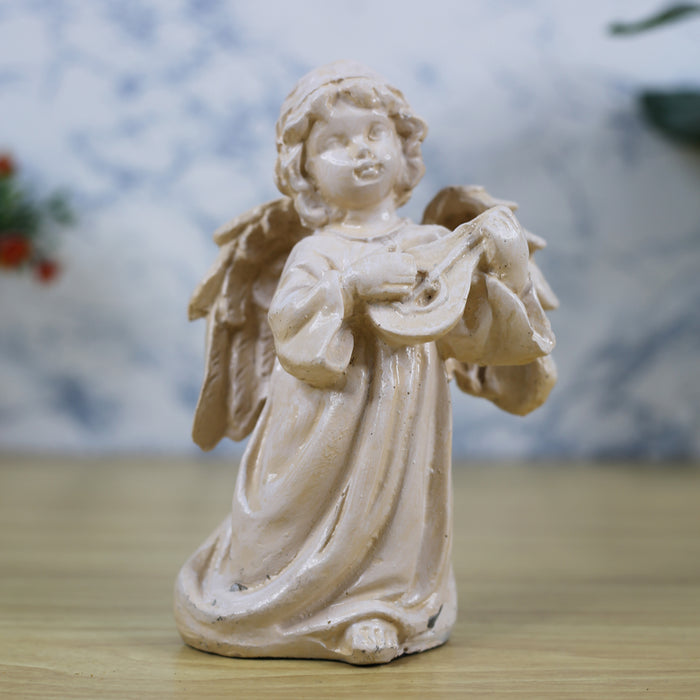 Angel Playing Guitar Statue for Home and Garden Decoration