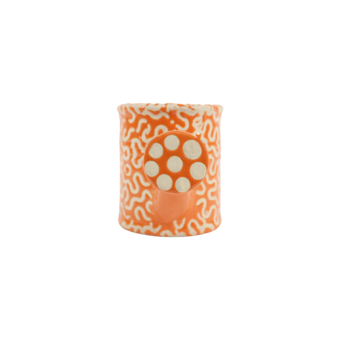 Ceramic Watercan Pot for Home and Garden Decoration (Orange)