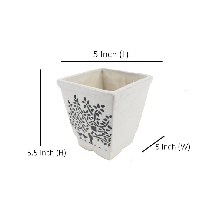 Ceramic Tree Design Pot for Home and Balcony Decoration