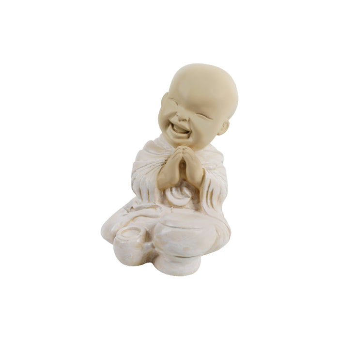 Wonderand Resin Big Monks Statue for Home and Garden Decoration (White)-2