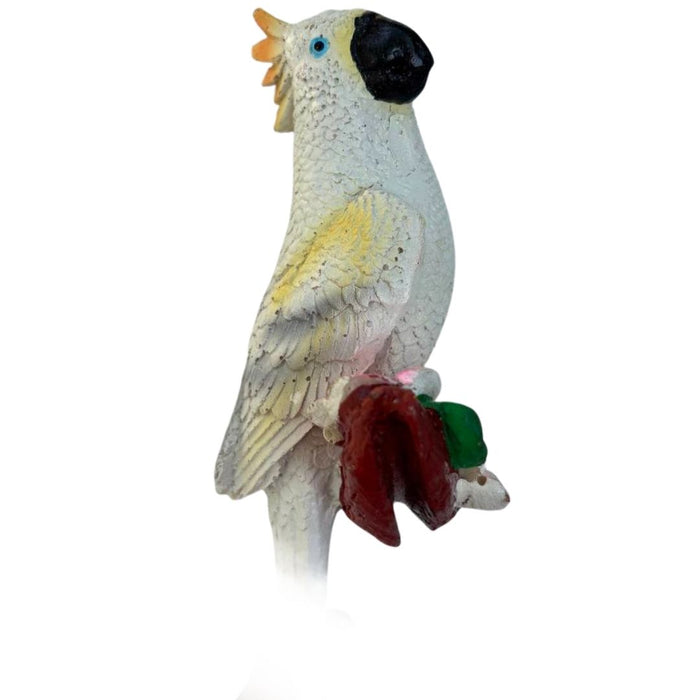 Wonderland Elegant White Bird Figurine on Floral Branch - Home Decor Statue