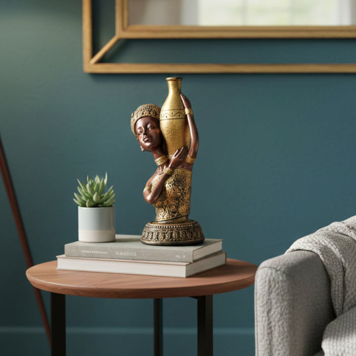 Wonderland Elegant Handcrafted Woman Figurine – Modern Bronze &  Decorative Sculpture – Cultural Grace Home Accent