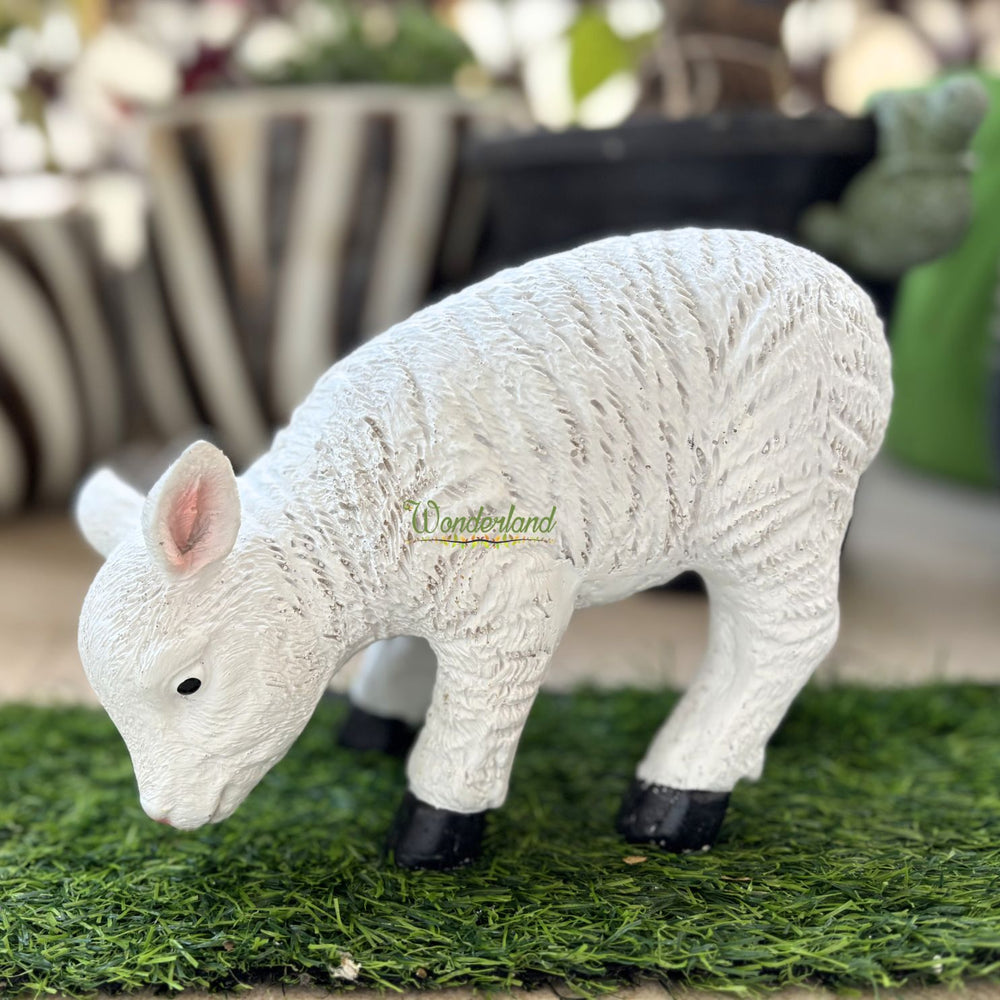 5 Inch Baby Sheep Statue for Garden Décor