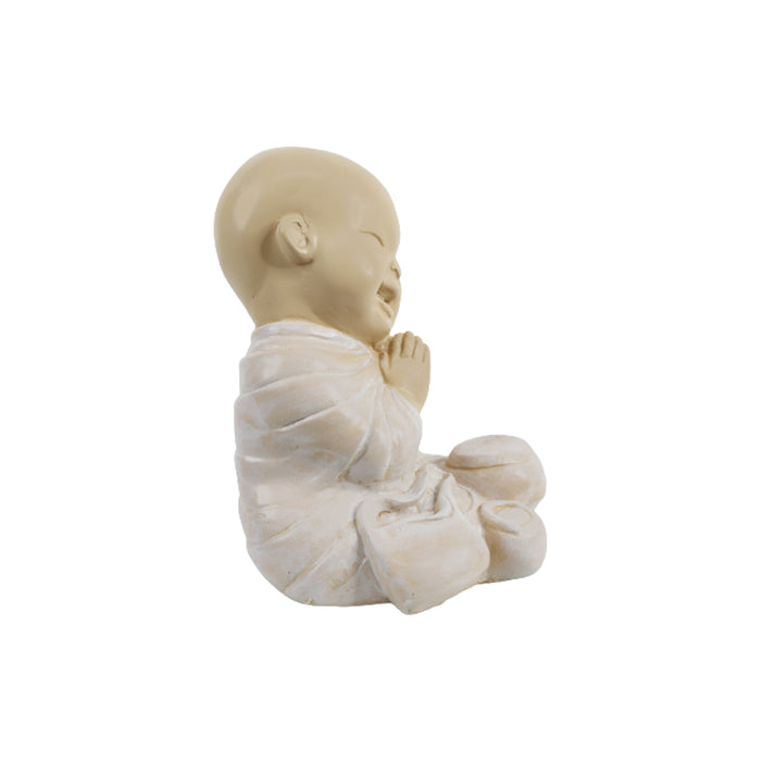 Wonderand Resin Big Monks Statue for Home and Garden Decoration (White)-2