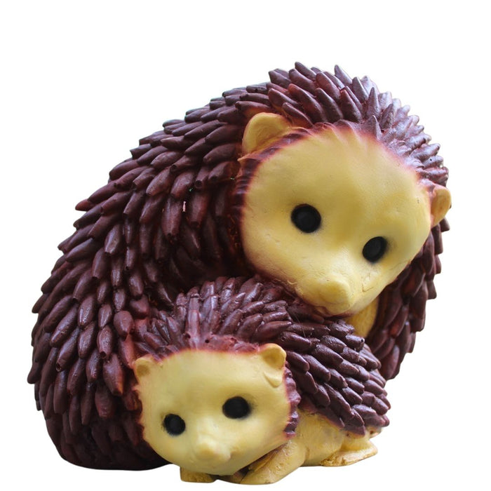 Wonderland Hedgehog Mother and Baby Planter - Resin Garden Pot
