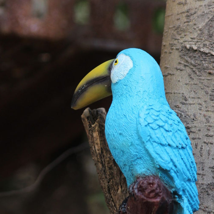 Wonderland  Bird on Tree Statue (Blue) | Bird Figurine|Grade Decor Decorative Birds - Outdoor and Indoor Bird Statues and Figurines