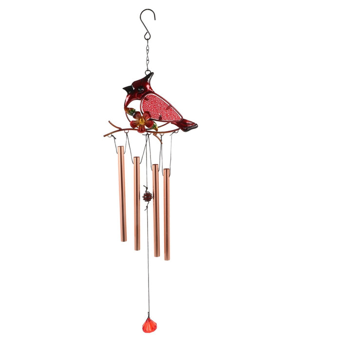 Wonderland Bird Wind Chime with Copper Tone Tubes - Outdoor Garden Décor | Hanging Décor for Balcony and Home Décor