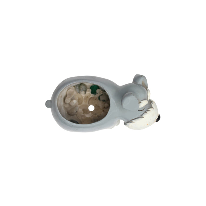 Dog shape Succulent Pot for Home and Balcony Decoration (Dark Grey)
