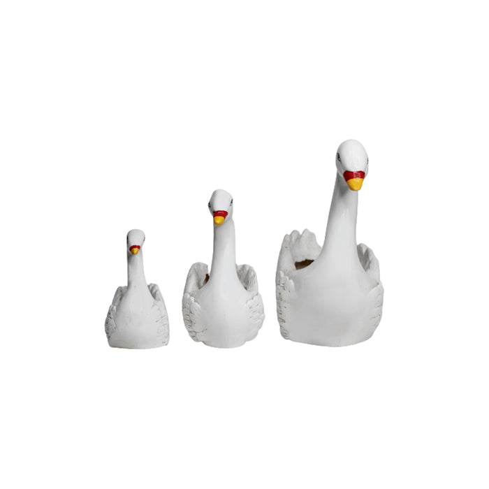 (Set of 3) Swan Succulent Planter for Home, Balcony and Garden Decoration