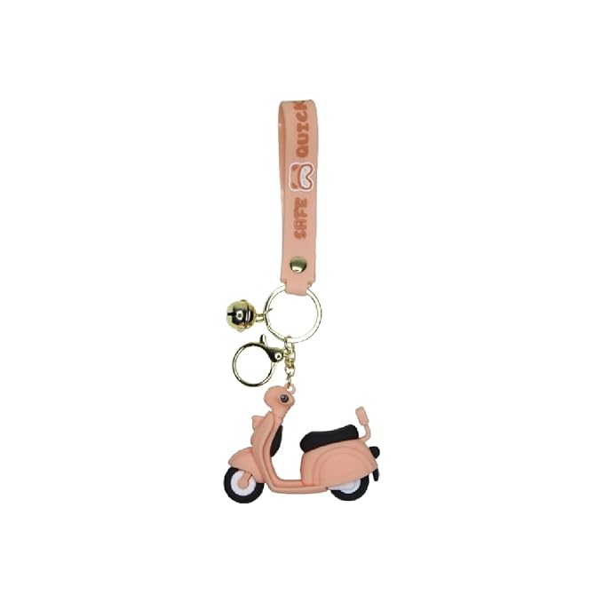 Wonderland Electric Scooter [Peach]Kechains, Cartoon Style Keychain & Bag Charms Fun & Functional Accessories for Bags and Keys