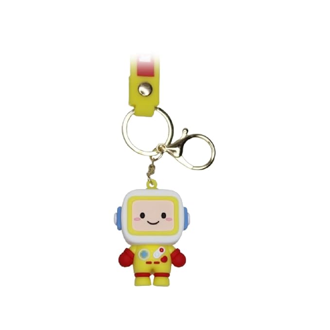 Wonderland Small robot [Yellow]Kechains, Cartoon Style Keychain & Bag Charms Fun & Functional Accessories for Bags and Keys