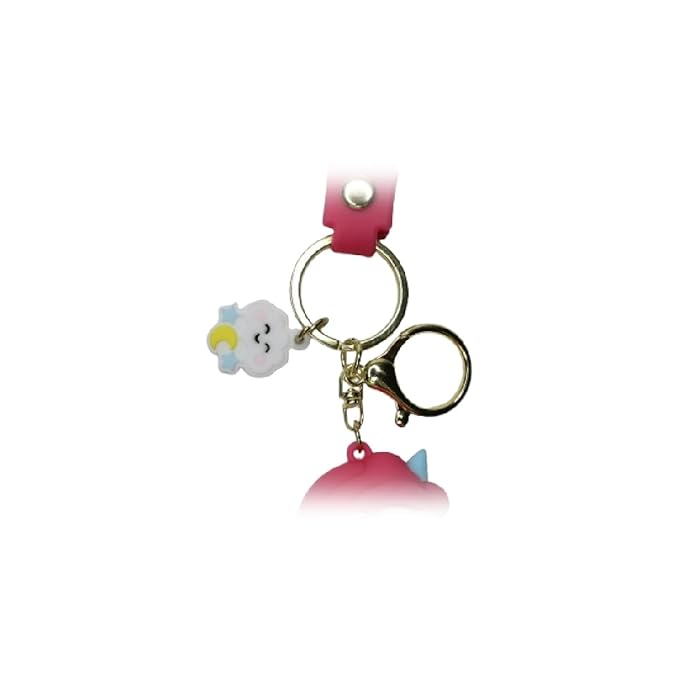 Wonderland Colorful unicorn [Pink]Kechains, Cartoon Style Keychain & Bag Charms Fun & Functional Accessories for Bags and Keys