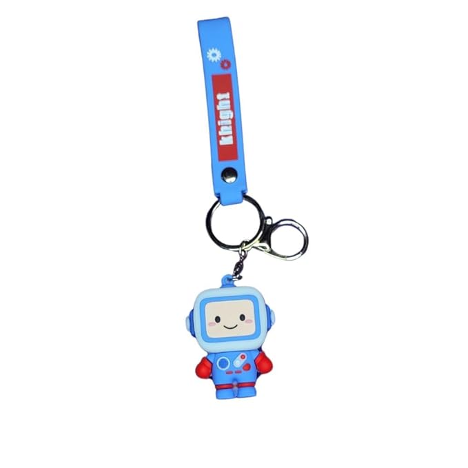 Wonderland Small robot [Blue]Kechains, Cartoon Style Keychain & Bag Charms Fun & Functional Accessories for Bags and Keys