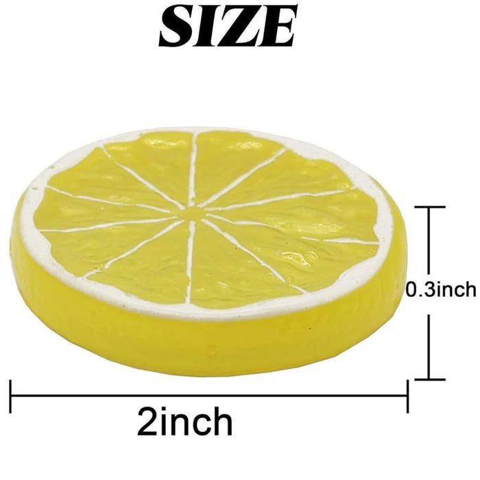 20-Piece Artificial Lime Slices - Realistic Faux Citrus Fruit Rounds for Home Decor, Vase Fillers, Photography Props, and Party Decorations