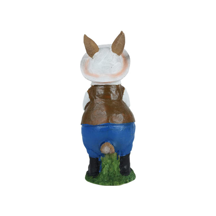 Charming Gardener Rabbit Figurine with Harvest – Decorative Bunny Statue
